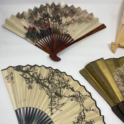 Collection of Vintage Handheld Fans