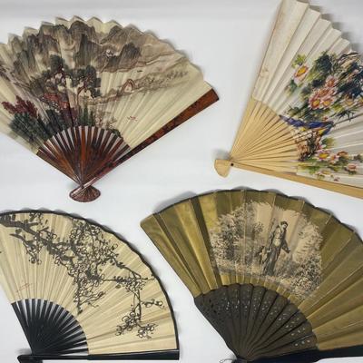 Collection of Vintage Handheld Fans