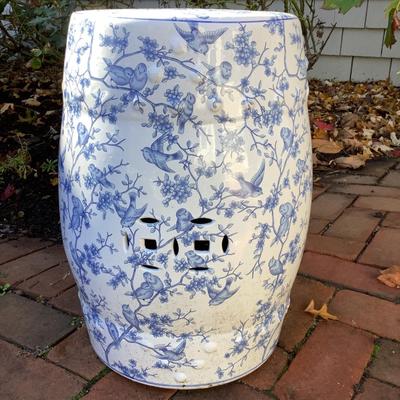 8132 Blue and White Ceramic Garden Stool