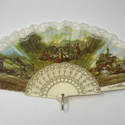 Vintage Large Handheld Fan