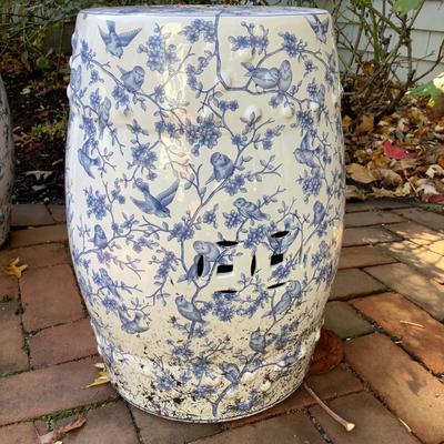 8133 Blue and White Ceramic Garden Stool