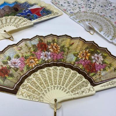 Set of 3 Vintage Handheld Fans