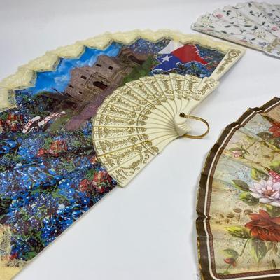 Set of 3 Vintage Handheld Fans