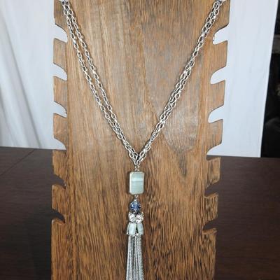 Double chained costume necklace