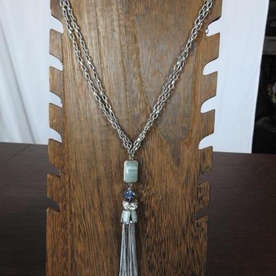Double chained costume necklace