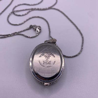 Necklace with Cameo Vanity Watch Pendant