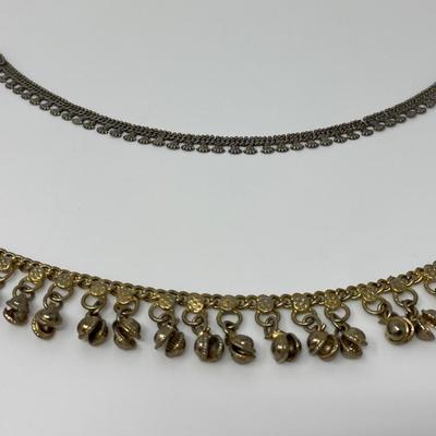 Collection of Vintage Bronze Tone Bell Anklets