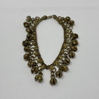 Collection of Vintage Bronze Tone Bell Anklets