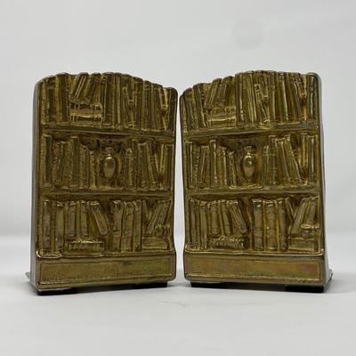 Pair of Solid Brass Bookends
