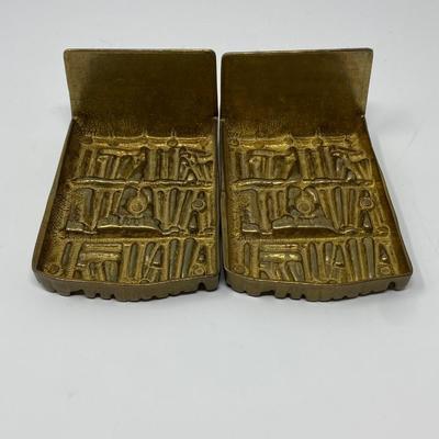 Pair of Solid Brass Bookends