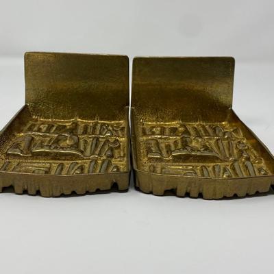 Pair of Solid Brass Bookends
