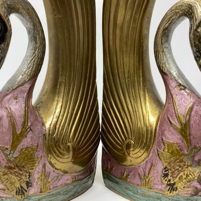 Pair of Solid Brass Statues