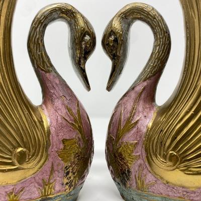 Pair of Solid Brass Statues