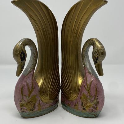 Pair of Solid Brass Statues