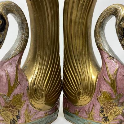 Pair of Solid Brass Statues