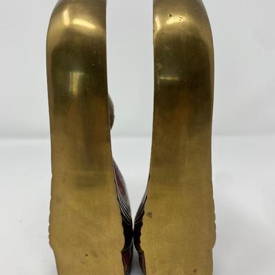 Pair of Solid Brass Statues