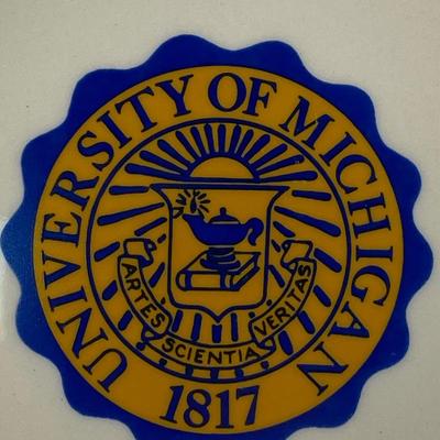 Vintage University of Michigan Ashtray