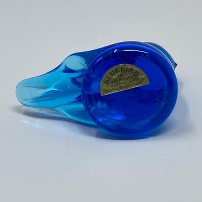 Artist Signed and Dated Glass "Bluebird of Happiness"