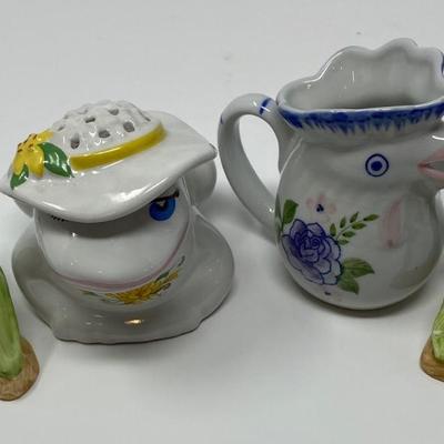 Collection of Cream, Sugar, and Napkin Holders