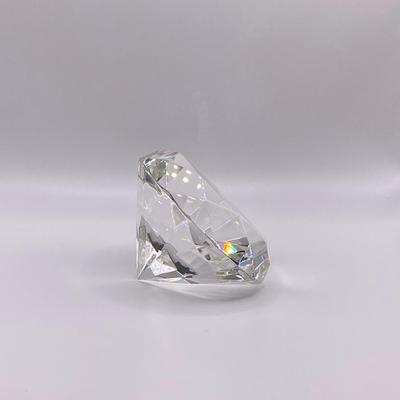 Vintage Elan Crystal Diamond Paperweight