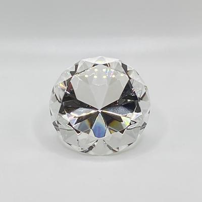 Vintage Elan Crystal Diamond Paperweight