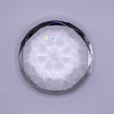 Vintage Elan Crystal Diamond Paperweight