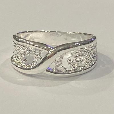 Sterling Silver Crossover Ring