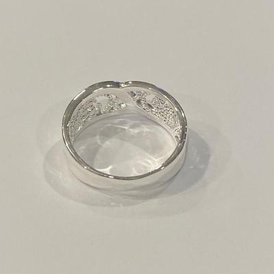 Sterling Silver Crossover Ring