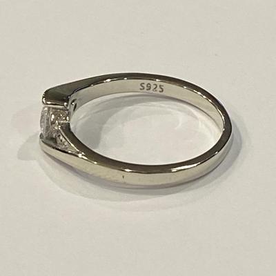 Sterling Silver Ring with CZ Stone