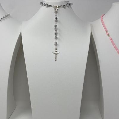 The Plastic and Glass Bead Rosary Lot