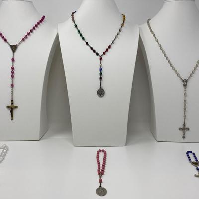 The Rosary Necklace and Bracelet Lot