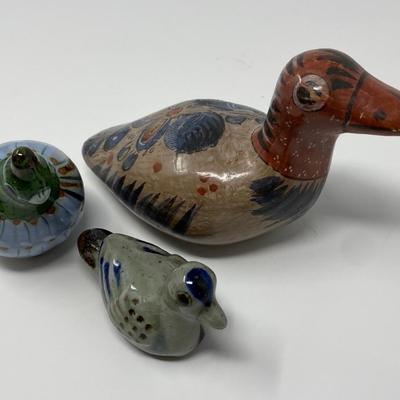 Mexico Tonala Pottery Duck Figurines