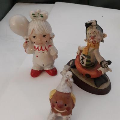 Vintage Figurine Lot -Clowns