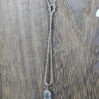 Crystal medalian necklace