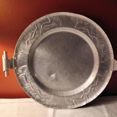 Vintage Forged Aluminum Tray Intaglio design by EMPC