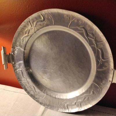 Vintage Forged Aluminum Tray Intaglio design by EMPC