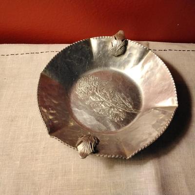Vintage Trade Continental Mark Hand Wrought Silverlook Aluminum Bowl #797
