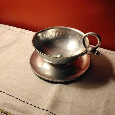 B. W. Buenilum Gravy Boat, Wrought Aluminum Mid Century Modern Gravy Boat