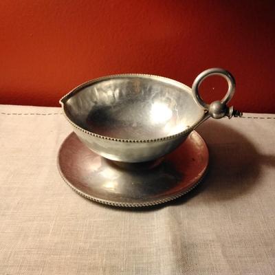 B. W. Buenilum Gravy Boat, Wrought Aluminum Mid Century Modern Gravy Boat
