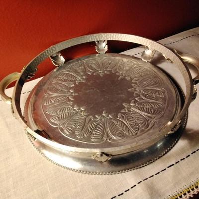 Silverlook hammered aluminum pie plate # 560