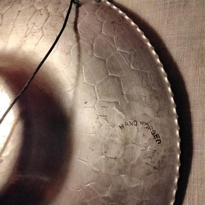 Hammered Aluminum Hand forged handled tray