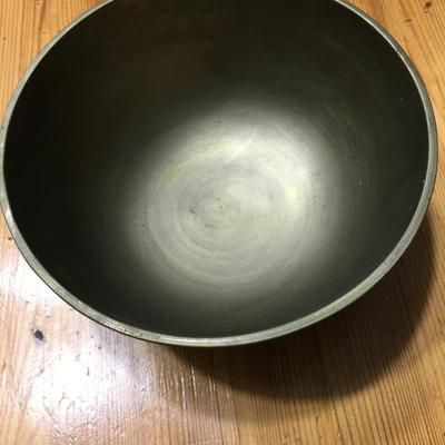 Vintage brass Chinese etched bowl
