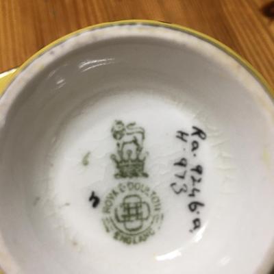 Vintage Royal Doulton demitasse with hand painted bird motif