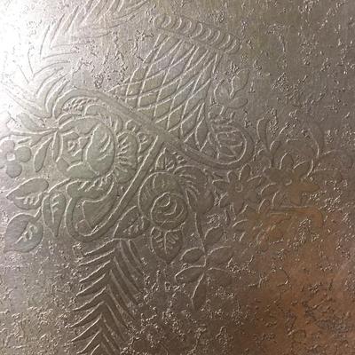 Vintage etched gold handled dish/bowl