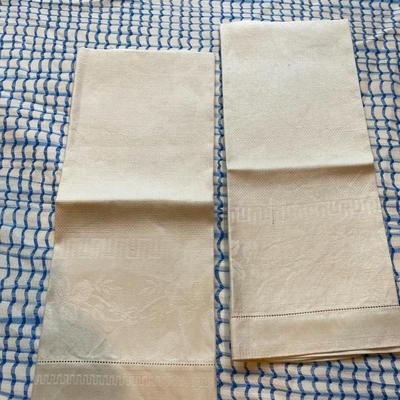 Vintage Damask Hand Towels.