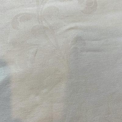 Vintage white Damask Table Cloth