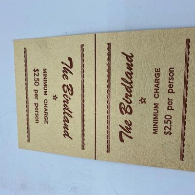 Vintage Birdland Table Advertizing Card