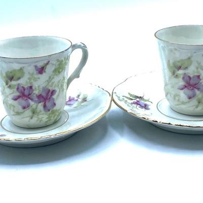 Antique China Habsburg MZ Austrian Pair Demitasse Cup and Saucer