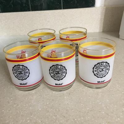 5 Pc Arizona State Sun Devils Vintage drinking glasses