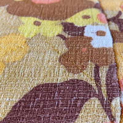 rare KING size 70s Flower Power Nubby retro Bedspread /Comforter